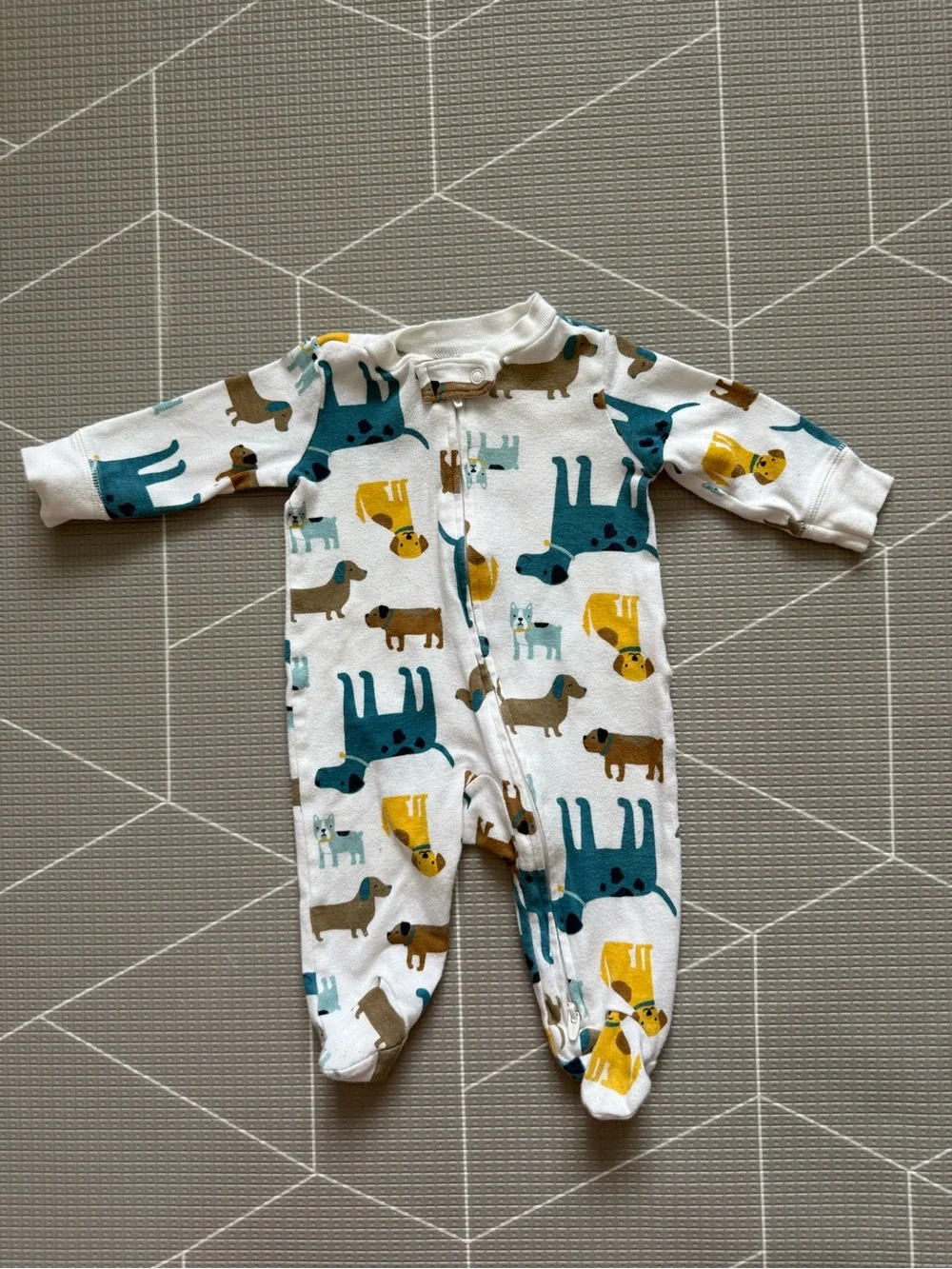 Unbranded White Baby One-Piece with Dog Print - Picture 4 of 5